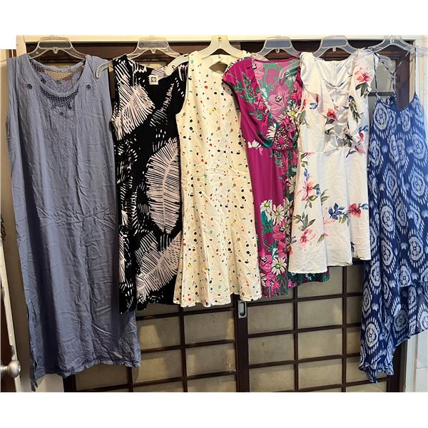 Qty 6 Sleeveless Size Small Dresses (32-34" bust): Forever 21, Anne Klein, etc (pre-owned)