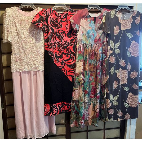 Qty 4 Short Sleeve Size Small Dresses & MuuMuu (32-34" bust): Lace, Homemade, etc (pre-owned)