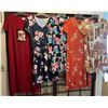 Image 1 : Qty 5 Short Sleeve Size Medium Dresses & MuuMuu (36-38" bust): Sidan, Royal Creations, (pre-owned)