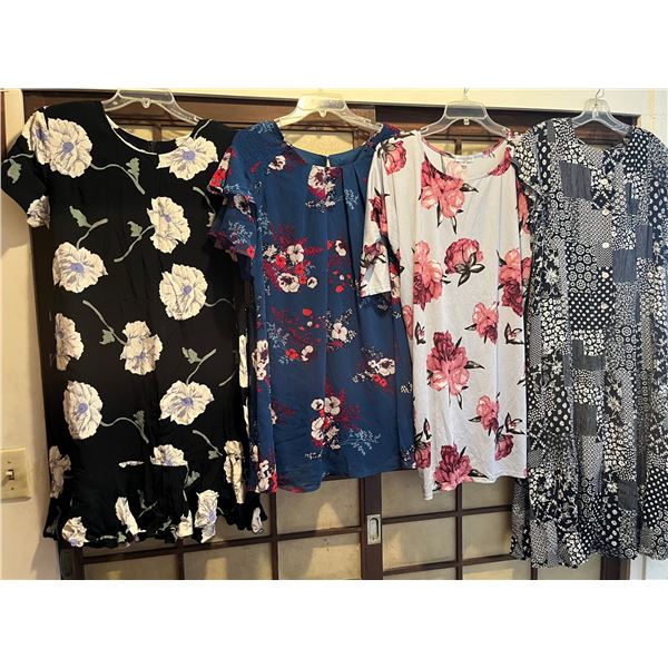 Qty 4 Short Sleeve Size Large Dresses & MuuMuu (38-40" bust): Sidan, Naturally Petite (pre-owned)