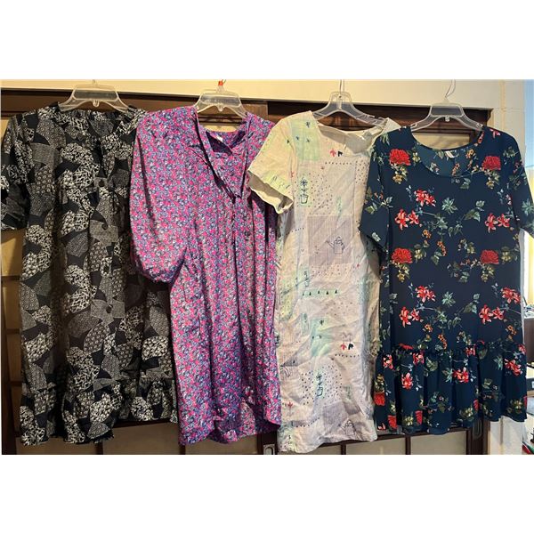 Qty 4 Short Sleeve Size XL Dresses & MuuMuu (42-44" bust): Sidan, Linda G, etc (pre-owned)