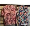 Image 1 : Qty 2 Men's Aloha Shirts Size Large (44-46" chest): Kahuku & Vintage Poly (pre-owned)