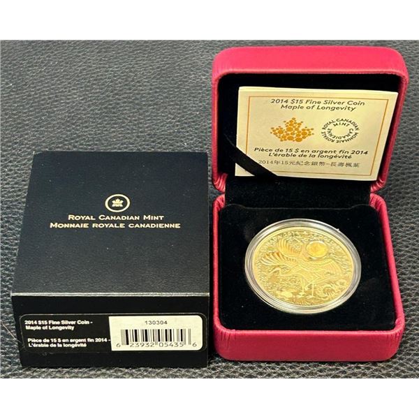 Sold Out - Fine Silver Hologram Coin - Maple of Longevity - Mintage: 8,888 (2014)