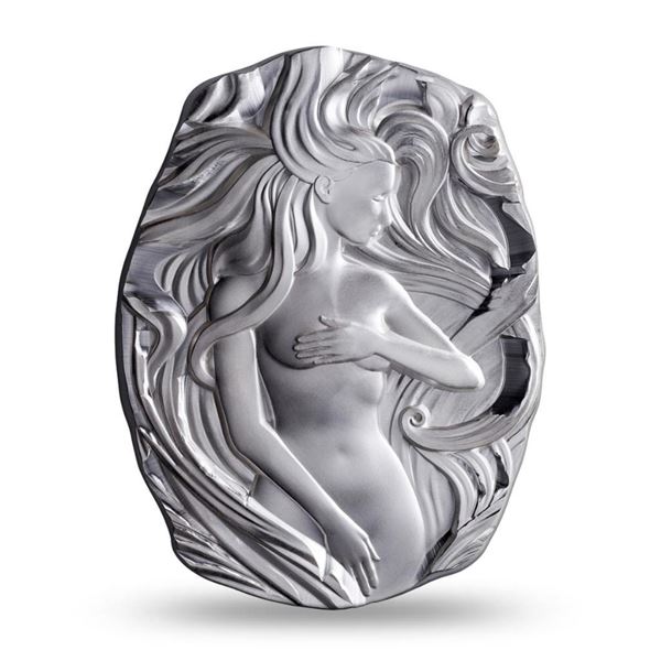 10oz .999 Fine Silver - Flowing Hair Woman - Bar. Detailed.