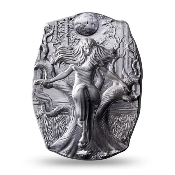 10oz .999 Fine Silver - Slavic Mythology's Goddess Mara - Bar. Detailed.