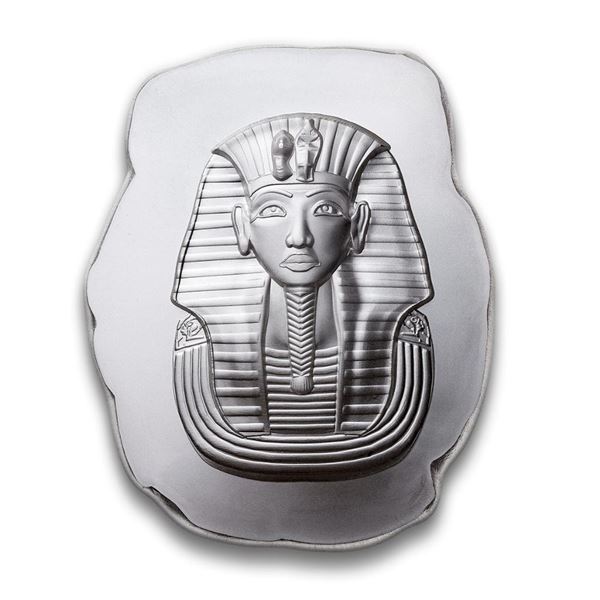 5oz .999 Fine Silver - King Tut - Bar. Detailed.