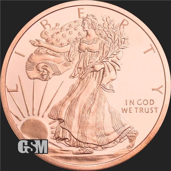 USA Liberty Round - 1oz .999 Fine Copper.