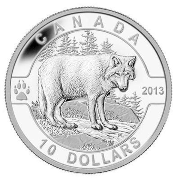 Sold Out - 2013 $10 Fine Silver Coin - The Wolf - With COA.