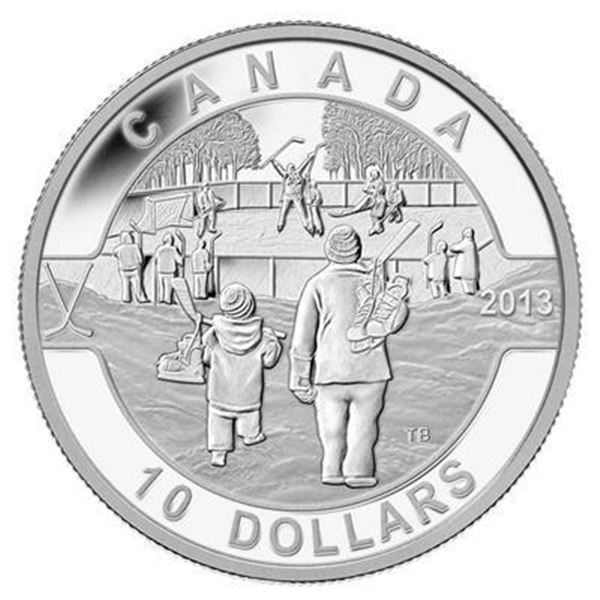 Sold Out - 2013 $10 Fine Silver Coin - Hockey - With COA.