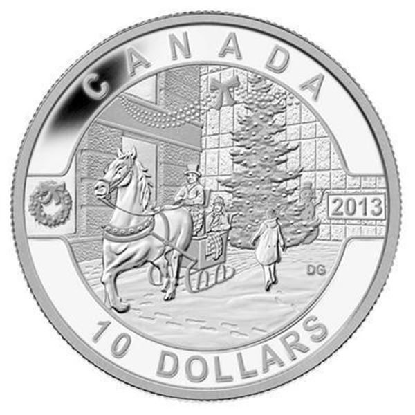 Sold Out - 2013 $10 Fine Silver Coin - Canadian Holiday Season - With COA.