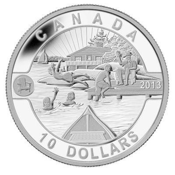 Sold Out - 2013 $10 Fine Silver Coin - Canadian Summer Fun - With COA.