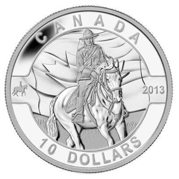 Sold Out - 2013 $10 Fine Silver Coin - RCMP - With COA.