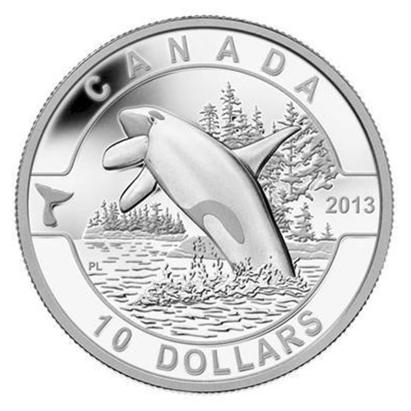 Sold Out - 2013 $10 Fine Silver Coin - The Orca - With COA.
