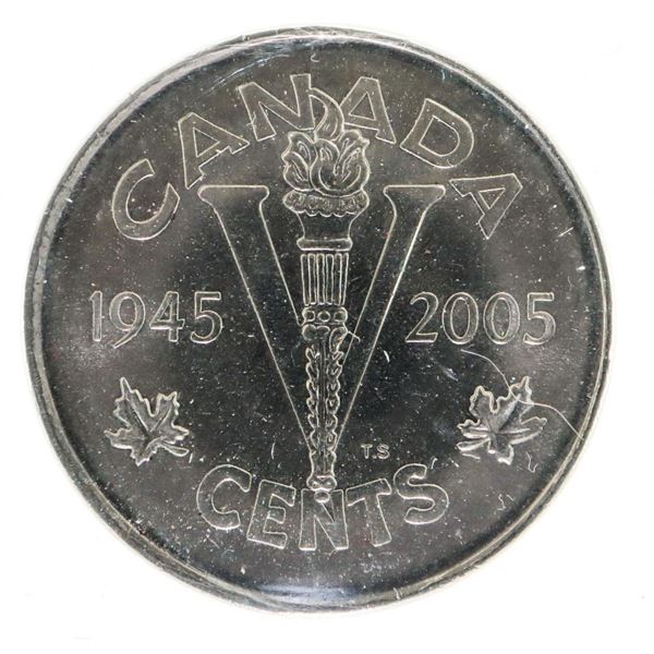 2005P Canada 5 Cents. MS63. VE Day. ICCS.