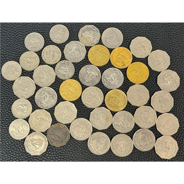 Bag Lot of Eastern Caribbean State Coins - Mixed. Approx. $34.00
