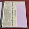 Image 1 : Final Year of Penny Estate Binder with Newspaper Articles.