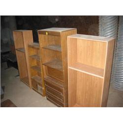 (4) Wood Book Shelves