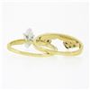 Image 7 : 14K TT Gold 0.70 ctw Marquise Diamond Solitaire Engagement Custom Wedding Ring S