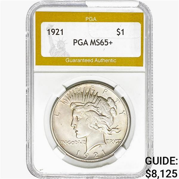 1921 Silver Peace Dollar PGA MS65+