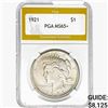 Image 1 : 1921 Silver Peace Dollar PGA MS65+