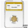 Image 1 : 1866 Nickel Three Cent PGA MS63