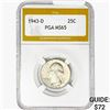 Image 1 : 1943-D Washington Silver Quarter PGA MS65