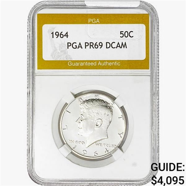 1964 Kennedy Half Dollar PGA PR69 DCAM