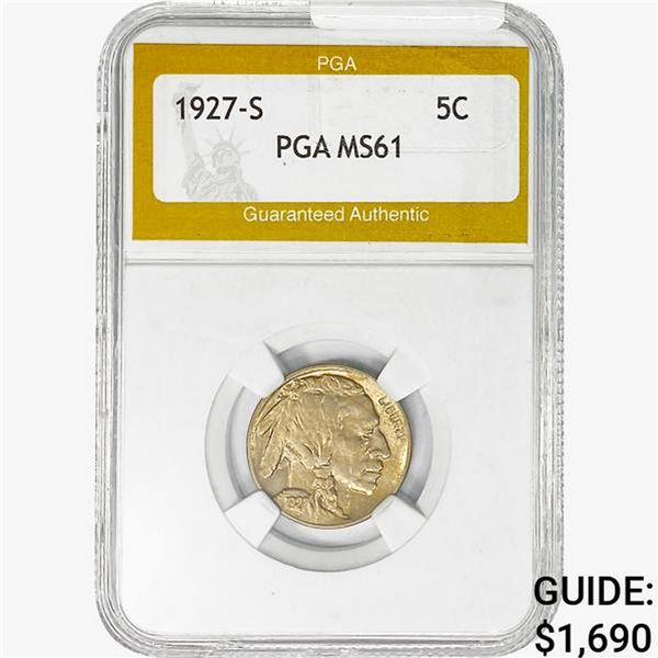 1927-S Buffalo Nickel PGA MS61