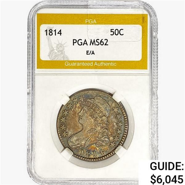 1814 Capped Bust Half Dollar PGA MS62 E/A
