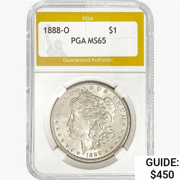 1888-O Morgan Silver Dollar PGA MS65