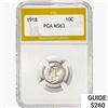 Image 1 : 1918 Mercury Silver Dime PGA MS63