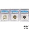 Image 1 : [3] US Varied Coinage ICG EF,MS 1892-1962