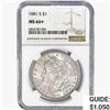 Image 1 : 1881-S Morgan Silver Dollar NGC MS66+