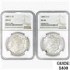 Image 1 : [2] 1885-O Morgan Silver Dollars NGC MS63