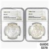 Image 1 : [2] 1884-O Morgan Silver Dollars NGC MS63