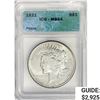Image 1 : 1921 Silver Peace Dollar ICG MS64