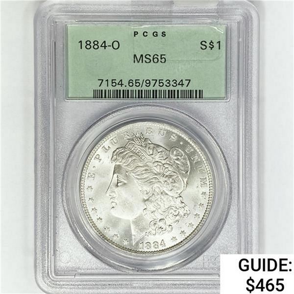 1884-O Morgan Silver Dollar PCGS MS65