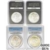 Image 1 : [4] 1880-1923 Asstd. Silver Dollars PCGS/GG UNC/MS