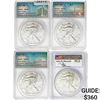 Image 1 : 2013&2017 [4] Silver Eagle ANACS/PCGS MS69