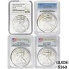 Image 1 : 2000-2017 [4] Silver Eagle PCGS/NGC MS69