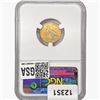Image 2 : 1915 $2.50 Gold Quarter Eagle NGC MS62