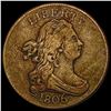 Image 1 : 1806 Draped Bust Half Cent NICELY CIRCULATED