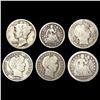 Image 1 : (5) Dimes & (1) Half Dime NICELY CIRCULATED