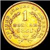 Image 2 : 1851 Rare Gold Dollar CLOSELY UNCIRCULATED