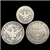 Image 2 : (2) Barber Half Dollars (1) Barber Quarter LIGHTLY CIRCULATED