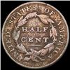 Image 2 : 1828 13 Stars Classic Head Half Cent NICELY CIRCULATED
