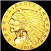 Image 1 : 1914 $2.50 Gold Quarter Eagle CLOSELY UNCIRCULATED