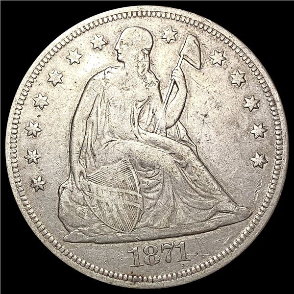 1871 Seated Liberty Dollar LIGHTLY CIRCULATED