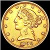 Image 1 : 1898 $5 Gold Half Eagle CLOSELY UNCIRCULATED