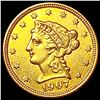 Image 1 : 1907 $2.50 Gold Quarter Eagle CLOSELY UNCIRCULATED